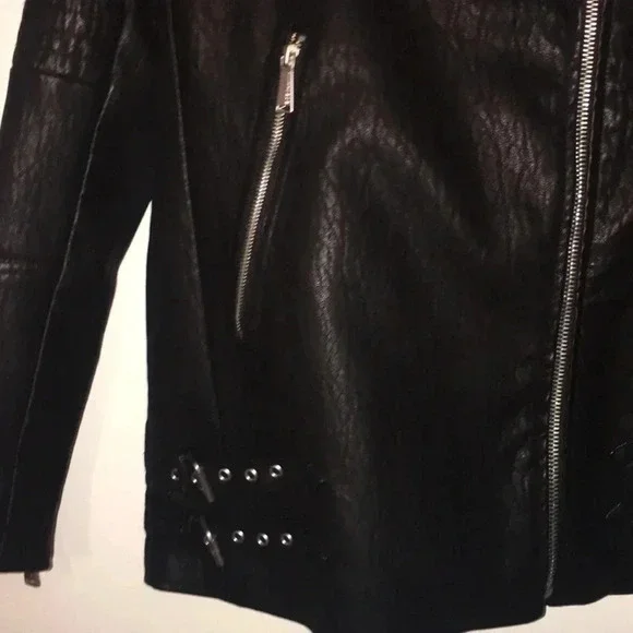 BCBGeneration Faux Leather Moto Jacket Size XS